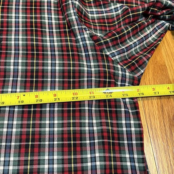Vintage Ralph Lauren Blake Red Green Plaid Button Up Long Sleeve Shirt Cotton - Picture 5 of 6